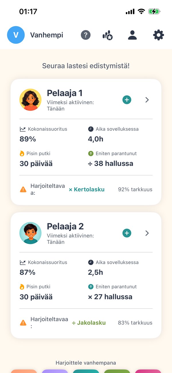 Yksi sovellus koko perheelle